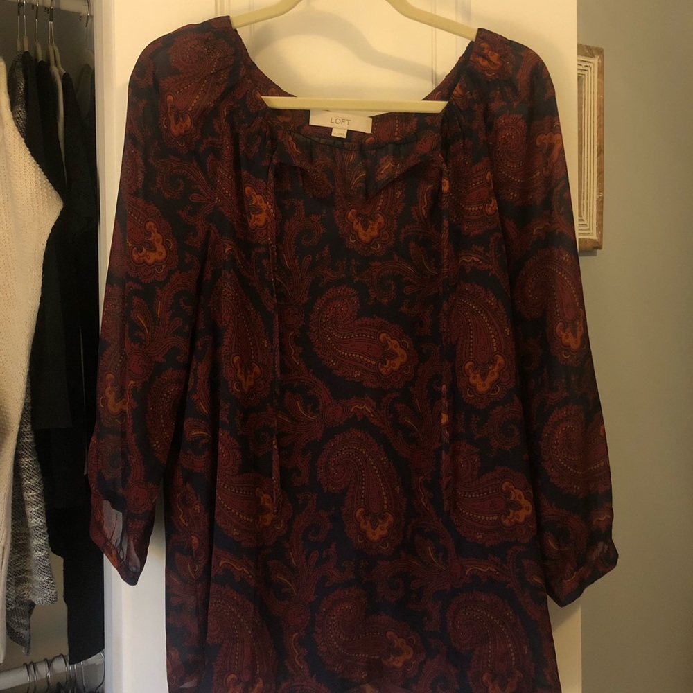 Paisley 3/4 sleeve blouse